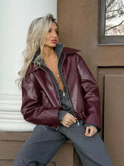 Burgundy Jacket Women