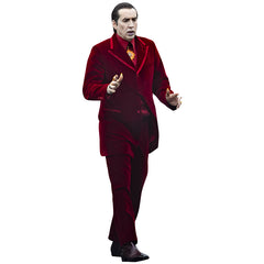 Movie Renfield Nicolas Cage Conde Dracula Red Velvet Coat