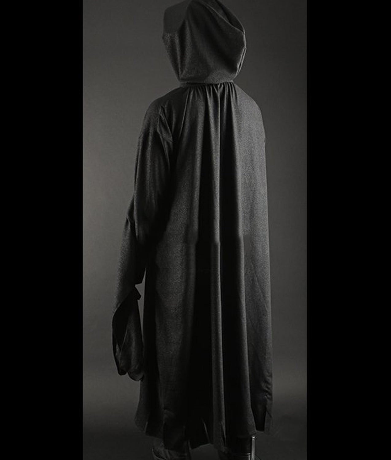 Movie Scream Ghost Black Hooded Cotton Long Coat