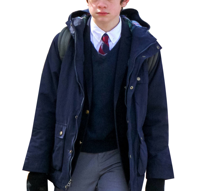 The Undoing Noah Jupe Blue Cotton Jacket