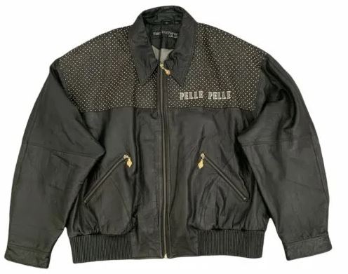 Pelle-Pelle-Marc-Buchanan-Gold-Studded-Style-Black-Leather-Jacket