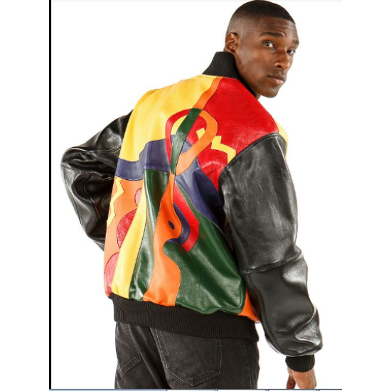 Pelle-Pelle-Orange-Plush-Picasso-Multi-Color-Bomber-Style-Jacket