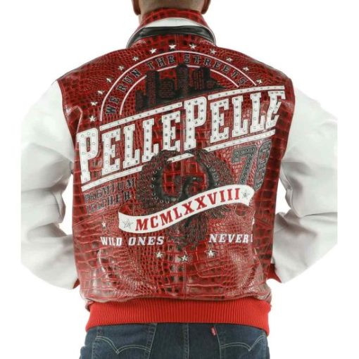 Pelle-Pelle-Studded-Red-Wild-Ones-Leather-Jacket