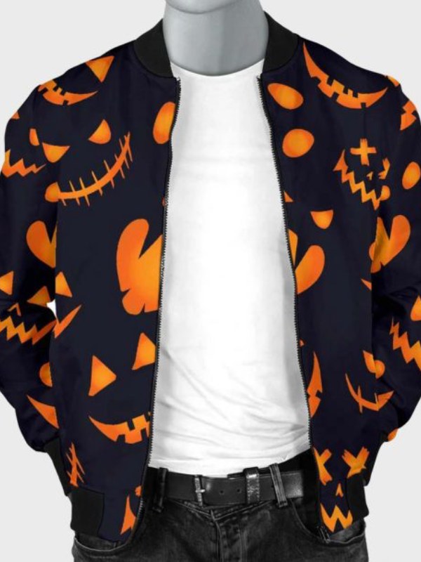 Pumpkins-Pattern-Halloween-Bomber-Jacket-1