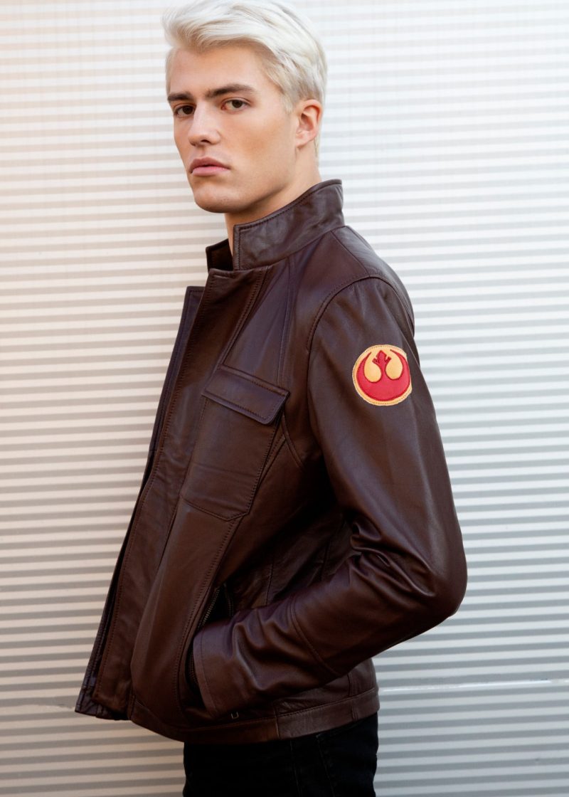 Rebel Alliance Brown Genuine Leather Jacket