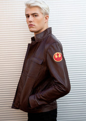 Rebel Alliance Brown Genuine Leather Jacket