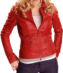 Women's Shirt Style Leather Jacket