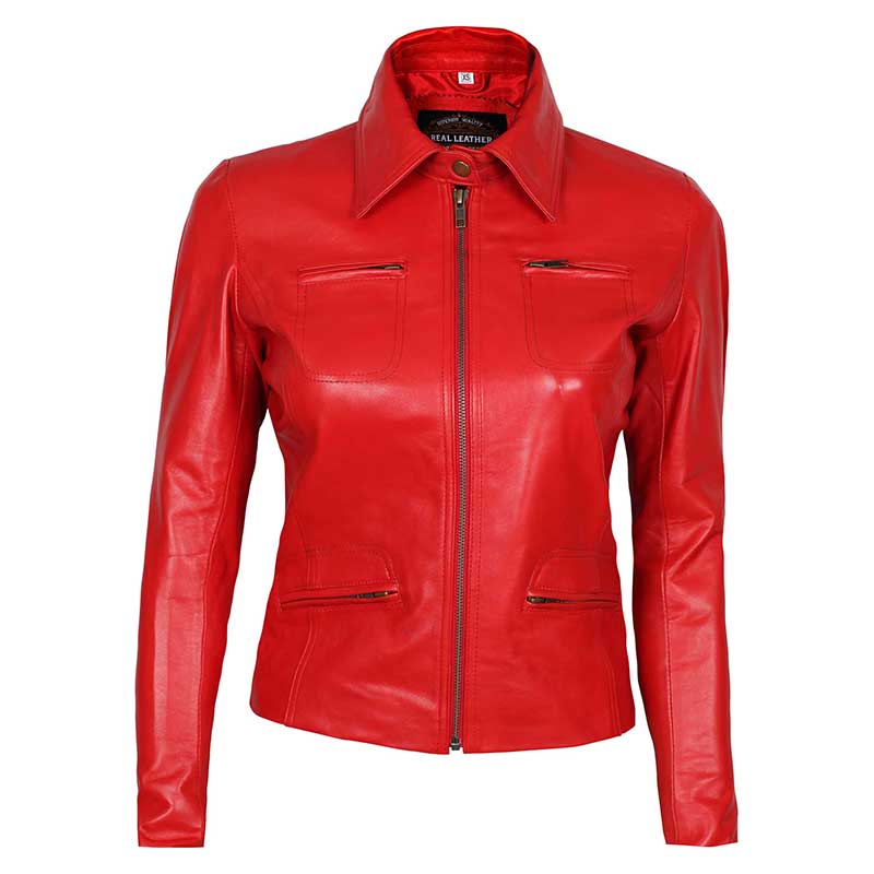 Women's Shirt Style Leather Jacket