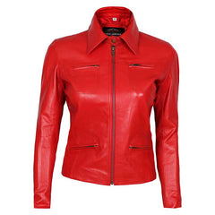 Women's Shirt Style Leather Jacket