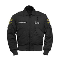 Resident-Evil-2-Game-Leon-Kennedy-Black-Cotton-Bomber-Jacket