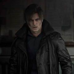Resident Evil Requiem 9 Leon S. Kennedy Black Leather Jacket