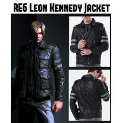 Resident-Evil-Game-Leon-Kennedy-Black-Leather-Jacket