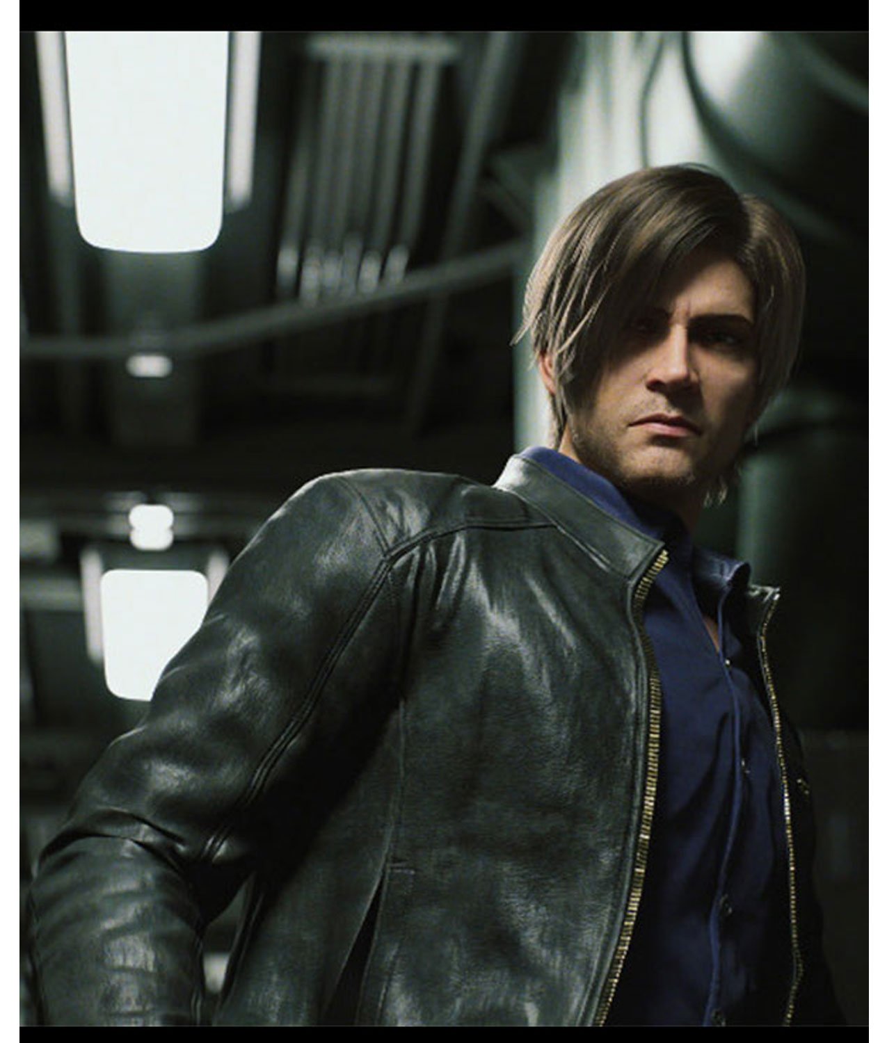 Resident-Evil-Infinite-Darkness-Leon-Kennedy-Black-Leather-Jacket