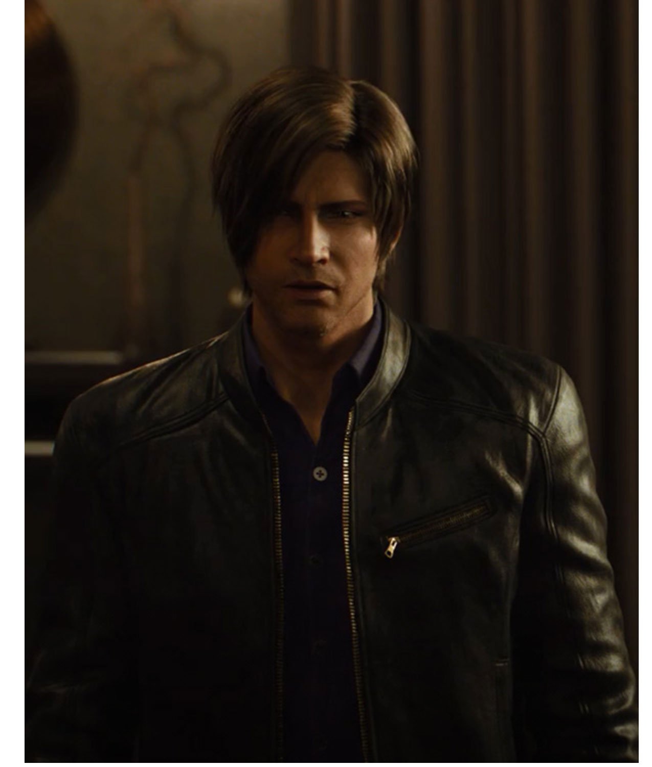 Resident-Evil-Infinite-Darkness-Leon-Kennedy-Black-Leather-Jacket