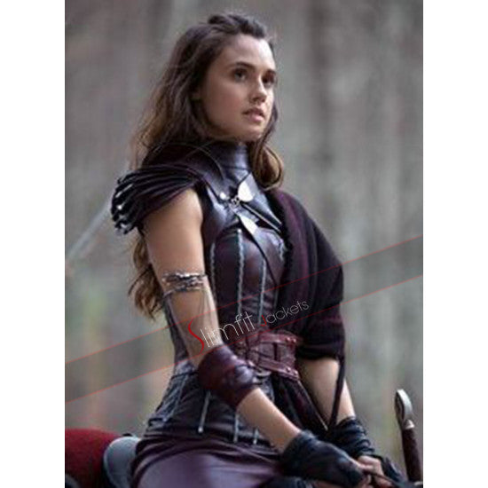 Shannara Chronicles Amberle Elessedil Brown Leather Vest