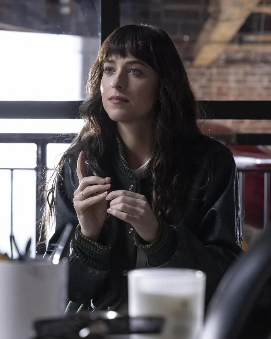 Am I OK? Dakota Johnson Varsity Jacket