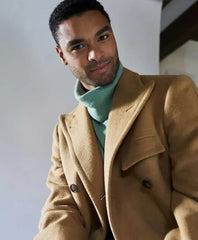 Simon Basset Bridgerton S02 Beige Wool Trench Coat