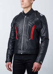 Men's Soldier 76 Jet Black Real Leather Jacket