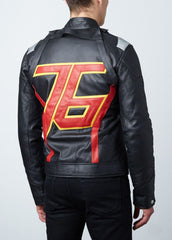 Men's Soldier 76 Jet Black Real Leather Jacket