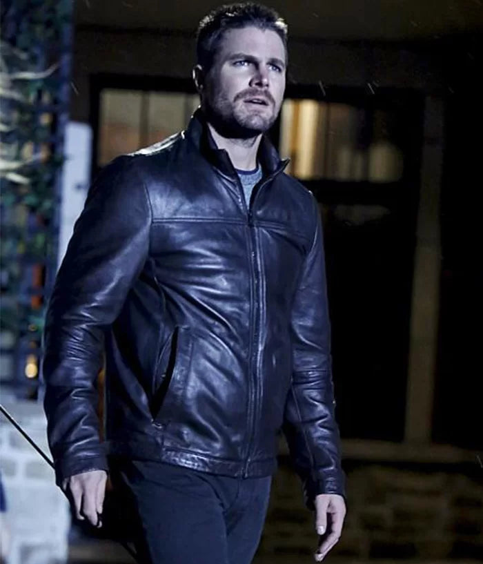 ARROW STEPHEN AMELL LEATHER JACKET