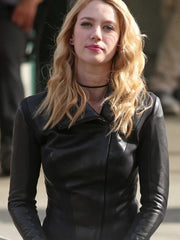 Supergirl TV Series Yael Grobglas Psi Gayle Marsh Black Leather Jacket