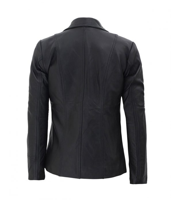 Women's Genuine Leather Blazer