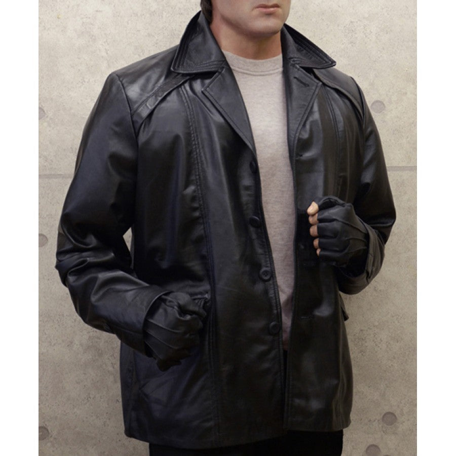 Sylvester Stallone Rocky Balboa Black Leather Jacket