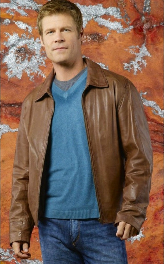 JOEL GRETSCH V FATHER JACK LANDRY LEATHER JACKET