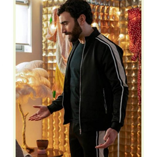 Brett Goldstein Black Bomber Jacket