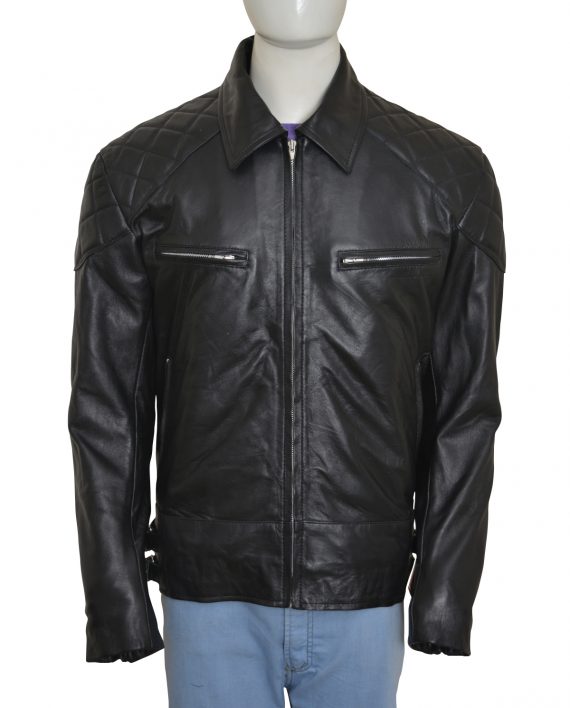 Terminator 5 Arnold Schwarzenegger Biker Black Leather Jacket