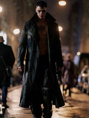 Bill Skarsgård The Crow 2024 Black Long Coat