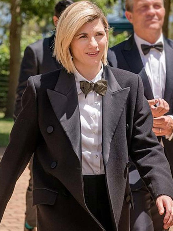 Jodie Whittaker Black Wool Coat