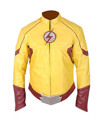 The Flash 2023 Wally West Yellow Leather Jacket