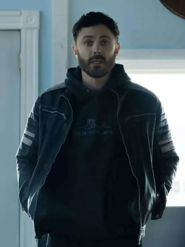 The Instigators 2024 Casey Affleck Leather Jacket