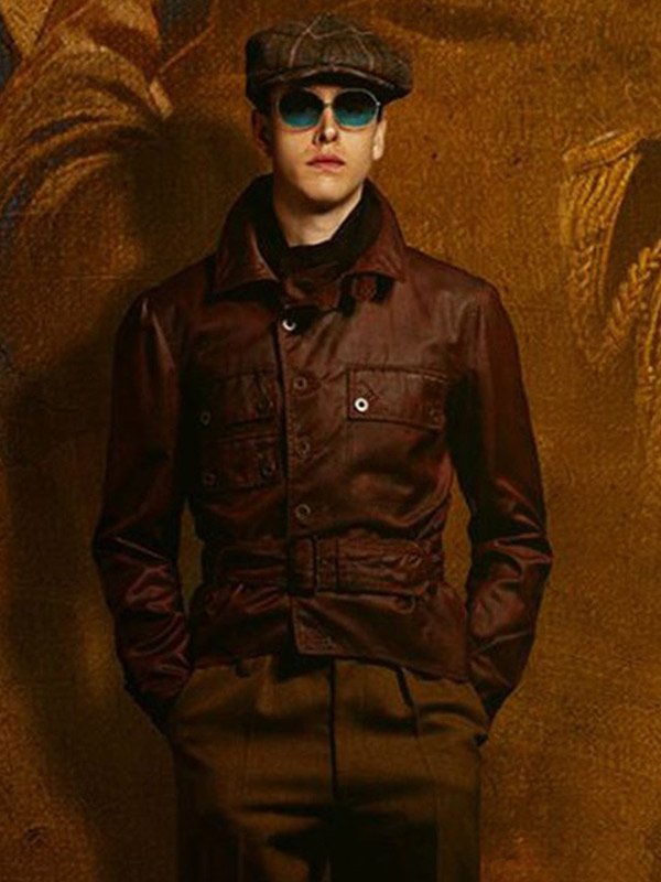 Harris Dickinson Leather Jacket