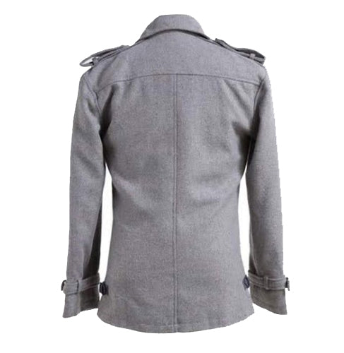 The Twilight Saga Robert Pattinson Grey Wool Pea Coat