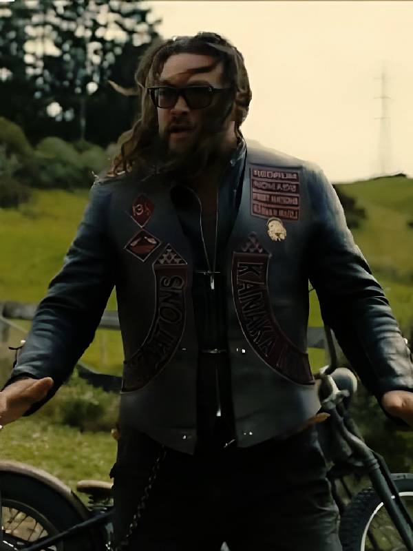 The Wrecking Crew 2026 Jason Momoa Motorcycle Leather Vest