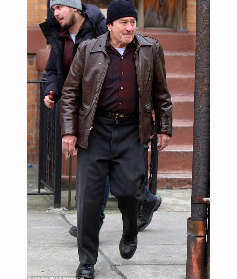 The Irishman Robert De Niro Frank Sheeran Brown Jacket 