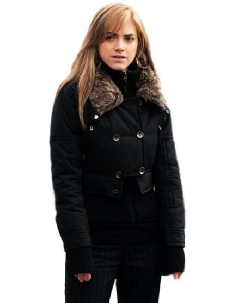 The Sopranos Emily Wickersham Black Cotton Jacket with Fur Collar