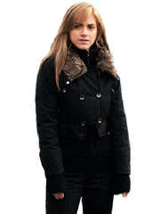 The Sopranos Emily Wickersham Black Cotton Jacket with Fur Collar