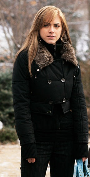 The Sopranos Emily Wickersham Black Jacket with Fur Collar