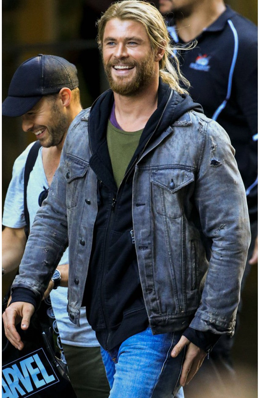 Chris Hemsworth Thor Ragnarok Denim Jeans Jacket