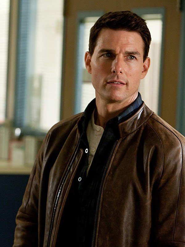 Jack Reacher Never Go Back Tom Cruise Distressed Leather Jacket