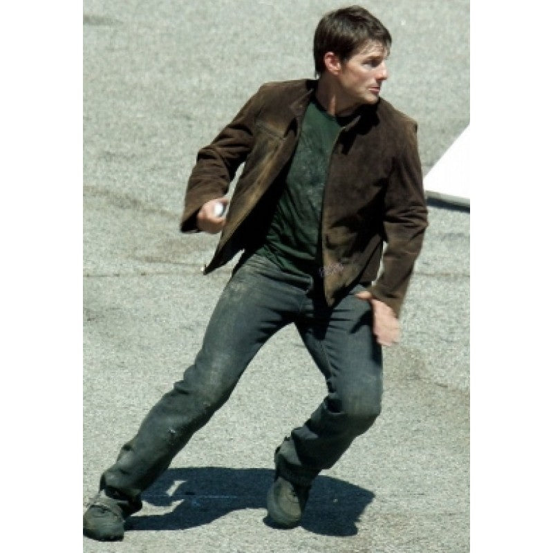 Tom Cruise Mission Impossible 3 Brown Suede Leather Jacket