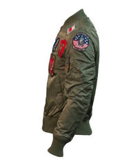 Top Gun Bomber Jacket With Patches