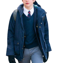 The Undoing Noah Jupe Blue Cotton Jacket