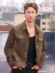 Glen Powell Twisters Movie 2024 Brown Jacket