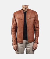 Vintage-brown-biker-Leather-Jacket