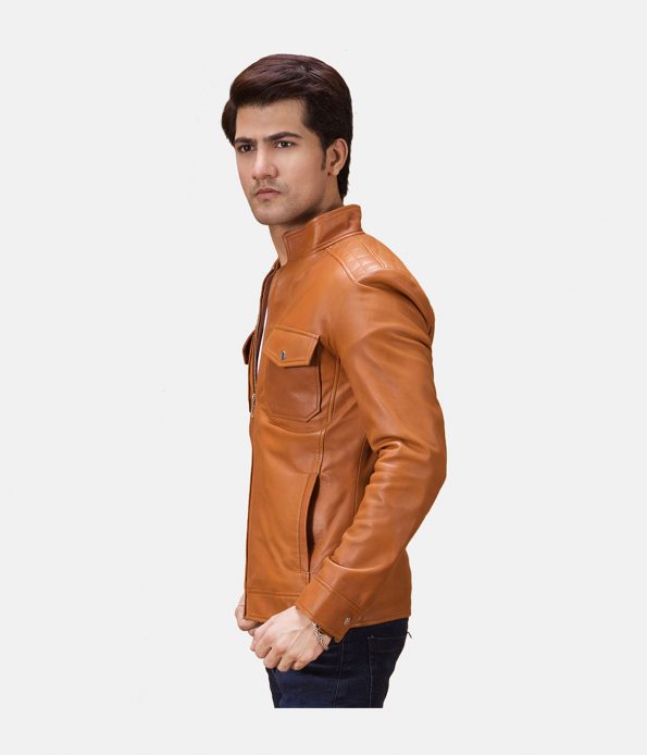 Men's Biker Style Leather Jacket