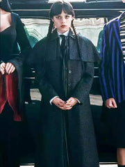 Jenna Ortega Wednesday Season 2 Wool Coat Costume